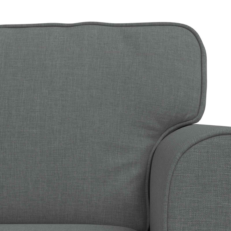 Zestaw Sof 2 pcs Ciemnoszary 215 x 82 x 80 cm tkanina