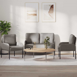 Zestawy sof 3 pcs Ciemnoszary 115 x 56 x 80 cm sklejka