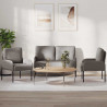 Zestawy sof 3 pcs Ciemnoszary 115 x 56 x 80 cm sklejka