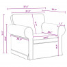 Zestaw Sof 2 pcs Ciemnoszary 215 x 82 x 80 cm tkanina