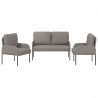 Zestawy sof 3 pcs Ciemnoszary 115 x 56 x 80 cm sklejka