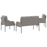 Zestawy sof 3 pcs Ciemnoszary 115 x 56 x 80 cm sklejka