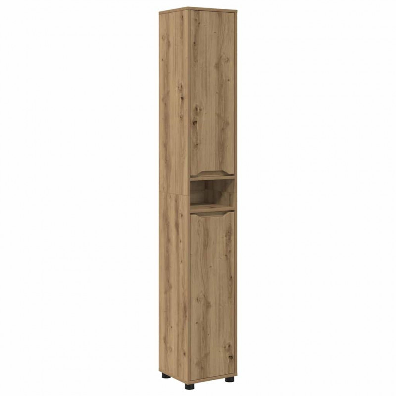 Zestaw mebli łazienkowych z szufladą 4 pcs Dąb rzemieślniczy