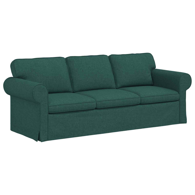 Zestaw Sof 2 pcs Ciemna zieleń 215 x 82 x 80 cm tkanina