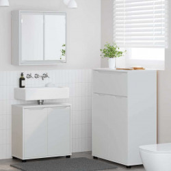 Zestaw mebli łazienkowych 3 pcs Biały Materiał drewnopochodny