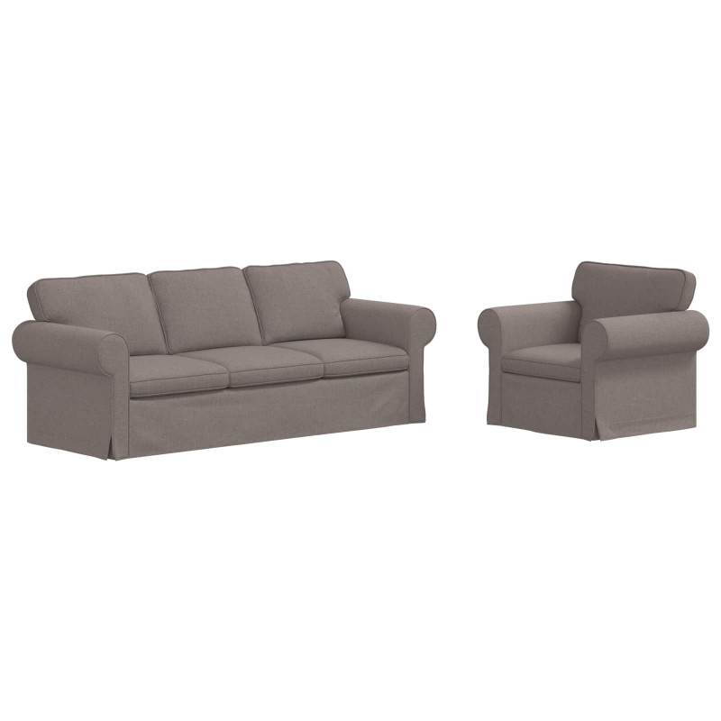 Zestaw Sof 2 pcs Ciemnoszary 215 x 82 x 80 cm tkanina