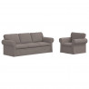 Zestaw Sof 2 pcs Ciemnoszary 215 x 82 x 80 cm tkanina