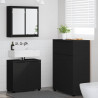 Zestaw mebli łazienkowych 3 pcs Czarny Materiał drewnopochodny