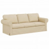 Zestaw Sof 2 pcs Kremowy 215 x 82 x 80 cm tkanina