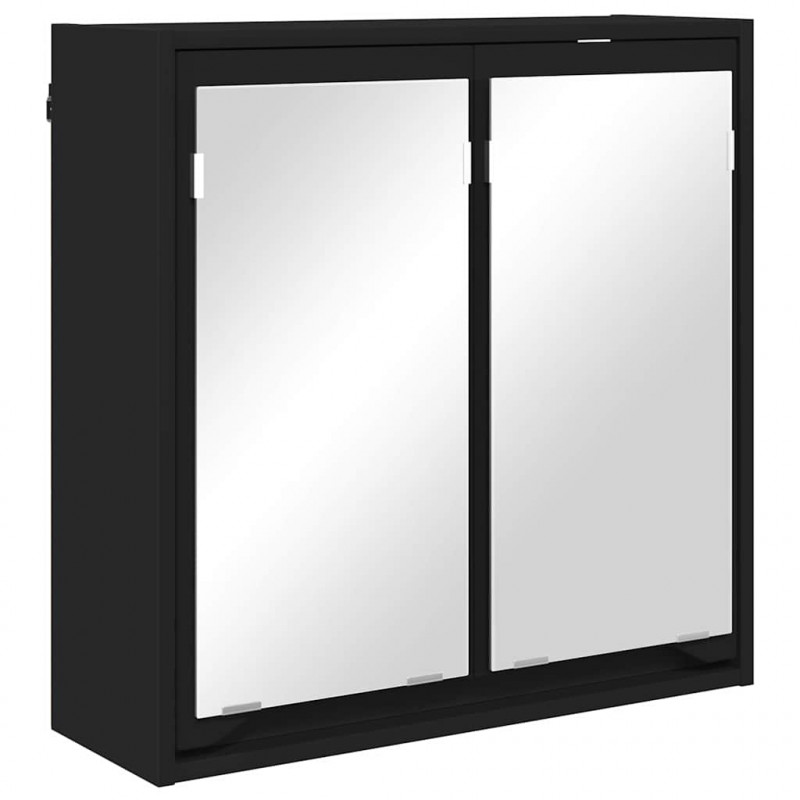 Zestaw mebli łazienkowych 3 pcs Czarny Materiał drewnopochodny