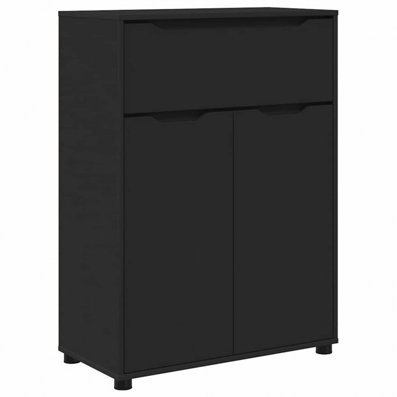 Zestaw mebli łazienkowych 3 pcs Czarny Materiał drewnopochodny