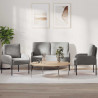 Zestawy sof 3 pcs Jasnoszary 115 x 56 x 80 cm sklejka