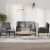 Zestawy sof 3 pcs Ciemnoszary 115 x 56 x 80 cm sklejka