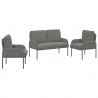 Zestawy sof 3 pcs Ciemnoszary 115 x 56 x 80 cm sklejka
