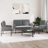 Zestawy sof 3 pcs Ciemnoszary 115 x 56 x 80 cm sklejka