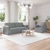 Zestaw Sof 2 pcs Jasnoszary 198 x 78 x 80 cm tkanina