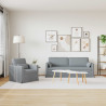 Zestaw Sof 2 pcs Jasnoszary 198 x 78 x 80 cm tkanina
