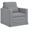 Zestaw Sof 2 pcs Jasnoszary 198 x 78 x 80 cm tkanina