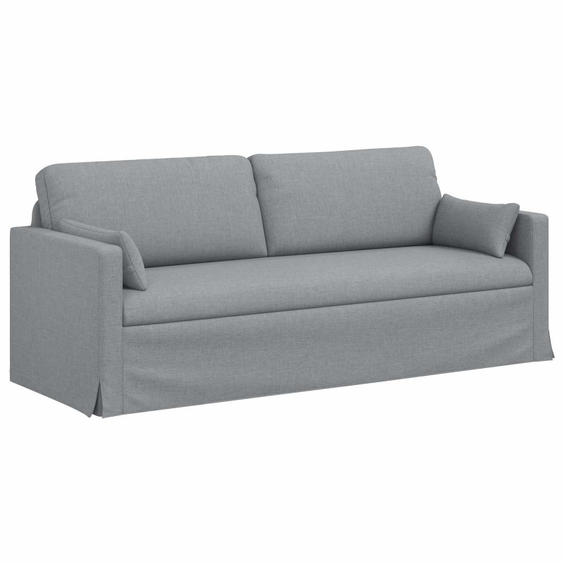 Zestaw Sof 2 pcs Jasnoszary 198 x 78 x 80 cm tkanina