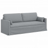 Zestaw Sof 2 pcs Jasnoszary 198 x 78 x 80 cm tkanina