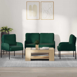 Zestawy sof 3 pcs Ciemna zieleń 115 x 56 x 80 cm sklejka