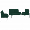 Zestawy sof 3 pcs Ciemna zieleń 115 x 56 x 80 cm sklejka