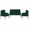 Zestawy sof 3 pcs Ciemna zieleń 115 x 56 x 80 cm sklejka
