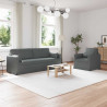 Zestaw Sof 2 pcs Ciemnoszary 198 x 78 x 80 cm tkanina