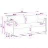 Zestaw Sof 2 pcs Ciemnoszary 198 x 78 x 80 cm tkanina