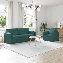 Zestaw Sof 2 pcs Ciemna zieleń 198 x 78 x 80 cm tkanina