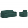 Zestaw Sof 2 pcs Ciemna zieleń 198 x 78 x 80 cm tkanina