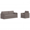 Zestaw Sof 2 pcs Ciemnoszary 198 x 78 x 80 cm tkanina