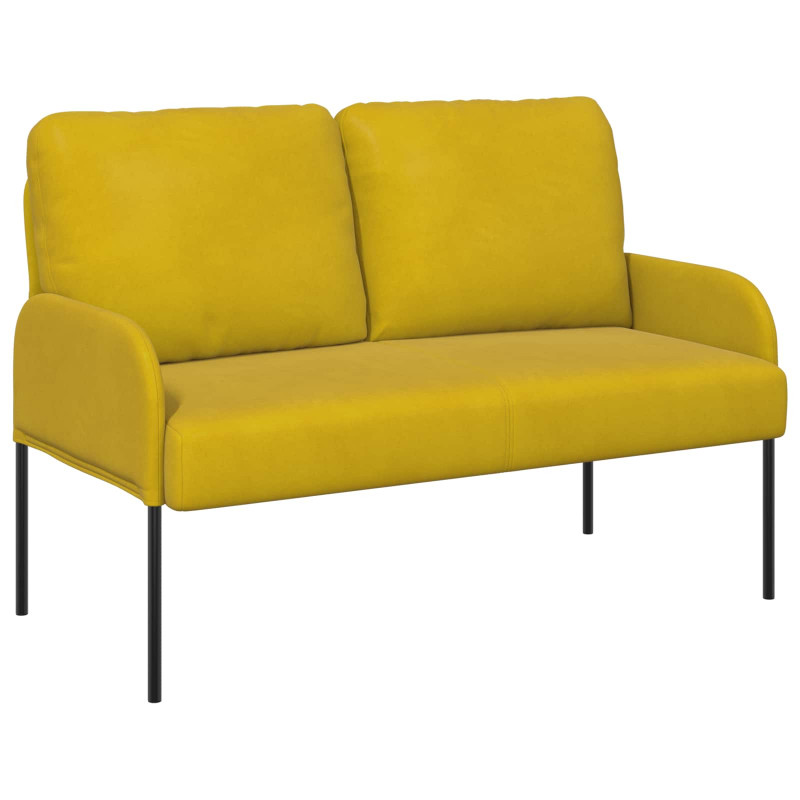 Zestawy sof z poduszką 3 pcs Żółty 115 x 56 x 80 cm sklejka