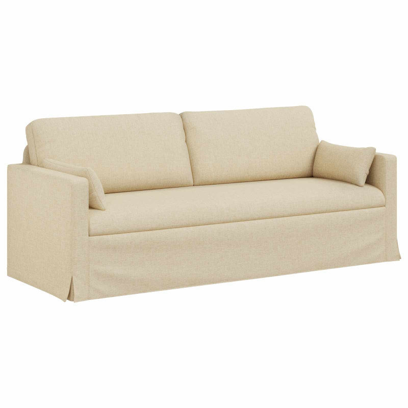Zestaw Sof 2 pcs Kremowy 198 x 78 x 80 cm tkanina