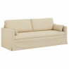 Zestaw Sof 2 pcs Kremowy 198 x 78 x 80 cm tkanina
