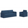 Zestaw Sof 2 pcs Niebieski 198 x 78 x 80 cm tkanina