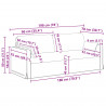 Zestaw Sof 2 pcs Niebieski 198 x 78 x 80 cm tkanina