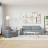 Zestaw Sof 2 pcs Jasnoszary 182 x 80 x 82 cm tkanina