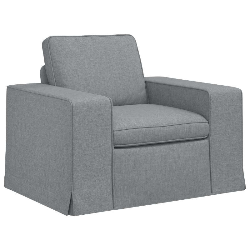 Zestaw Sof 2 pcs Jasnoszary 182 x 80 x 82 cm tkanina