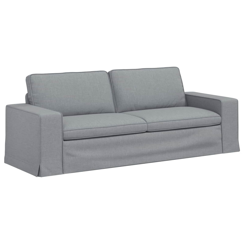 Zestaw Sof 2 pcs Jasnoszary 182 x 80 x 82 cm tkanina