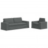 Zestaw Sof 2 pcs Ciemnoszary 182 x 80 x 82 cm tkanina