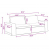 Zestaw Sof 2 pcs Ciemnoszary 182 x 80 x 82 cm tkanina