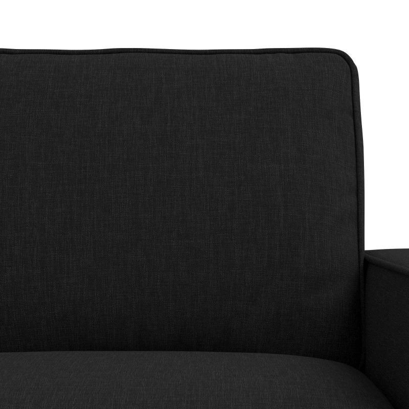 Zestaw Sof 2 pcs Czarny 182 x 80 x 82 cm tkanina