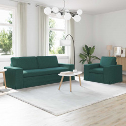 Zestaw Sof 2 pcs Ciemna zieleń 182 x 80 x 82 cm tkanina