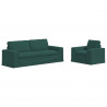 Zestaw Sof 2 pcs Ciemna zieleń 182 x 80 x 82 cm tkanina
