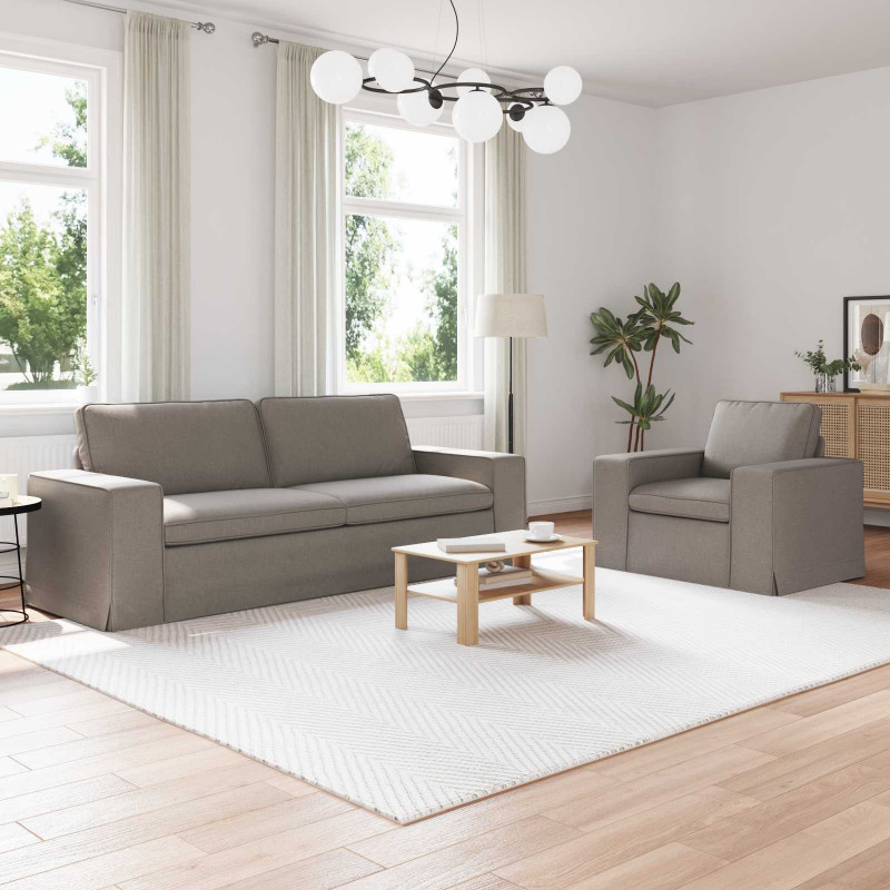 Zestaw Sof 2 pcs Ciemnoszary 182 x 80 x 82 cm tkanina