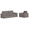 Zestaw Sof 2 pcs Ciemnoszary 182 x 80 x 82 cm tkanina