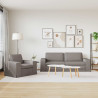 Zestaw Sof 2 pcs Ciemnoszary 182 x 80 x 82 cm tkanina