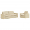 Zestaw Sof 2 pcs Kremowy 182 x 80 x 82 cm tkanina