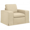 Zestaw Sof 2 pcs Kremowy 182 x 80 x 82 cm tkanina